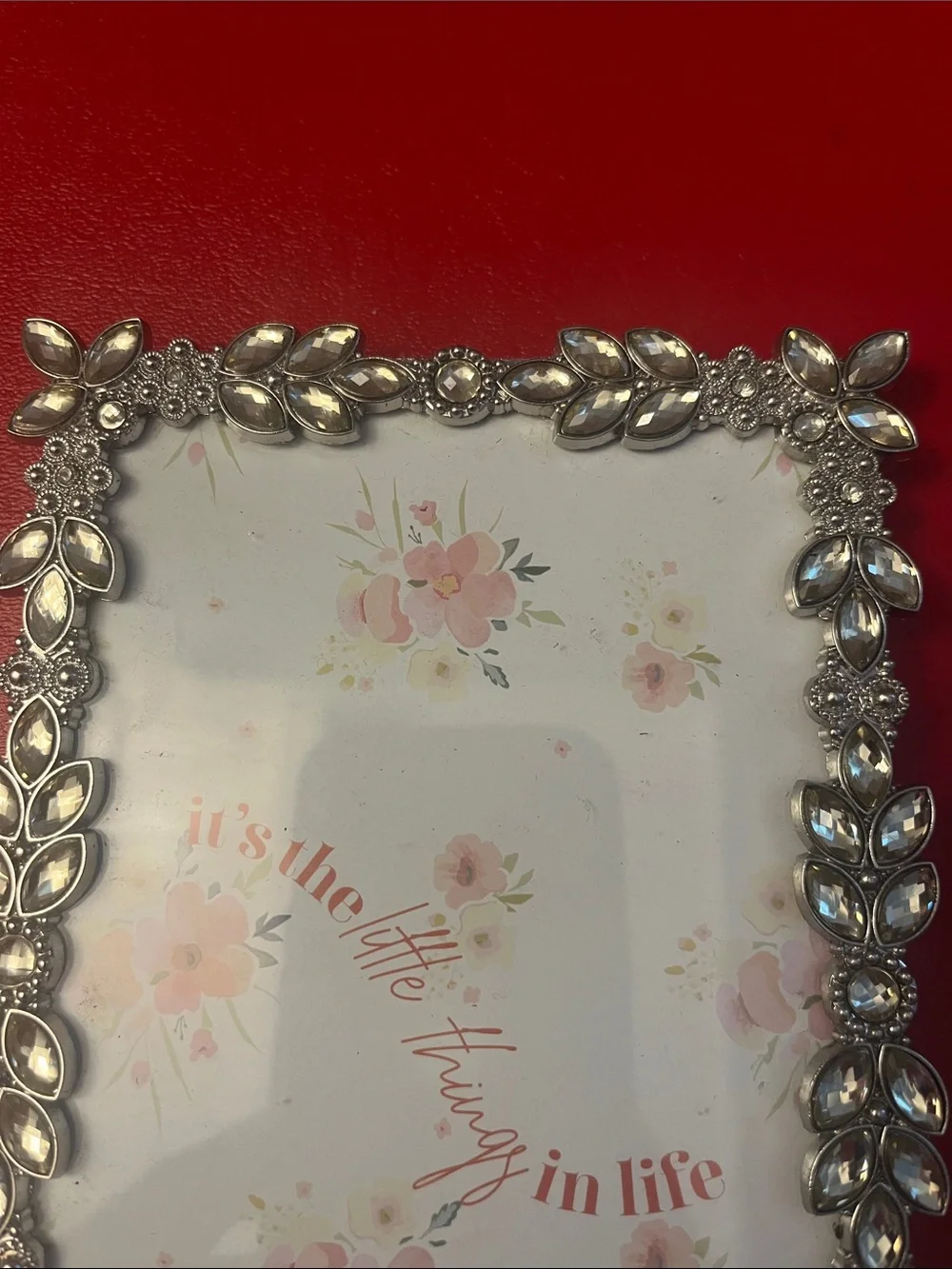 Blushing Beauty Jeweled 4 5/8 x 6 5/8 Picture Frame